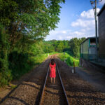 Scenic rural railway photography composition