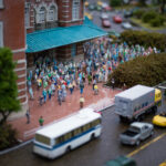 Miniature Tilt-Shift Urban Street Scene in Tobu World Square